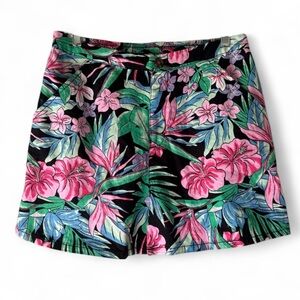 Wild fable shorts tropical hibiscus floral soft cotton NEW